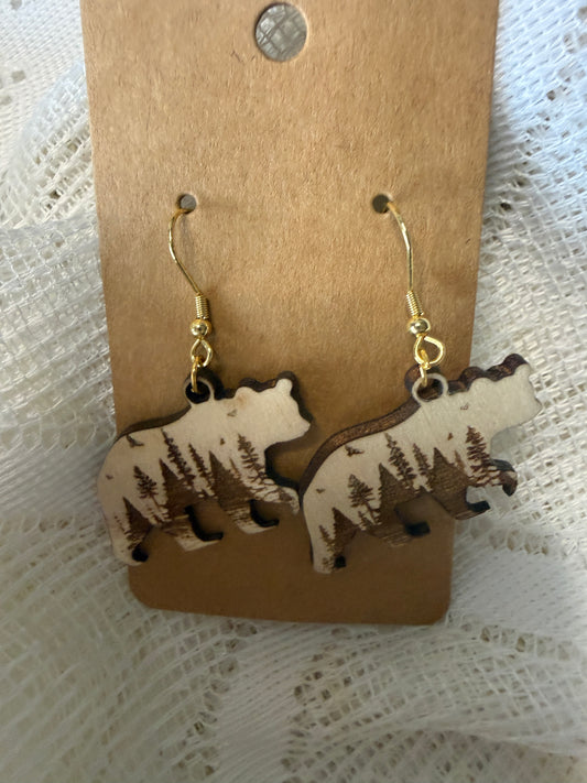 Bear with nature scene