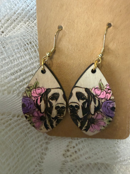 Labrador with floral design (painted)