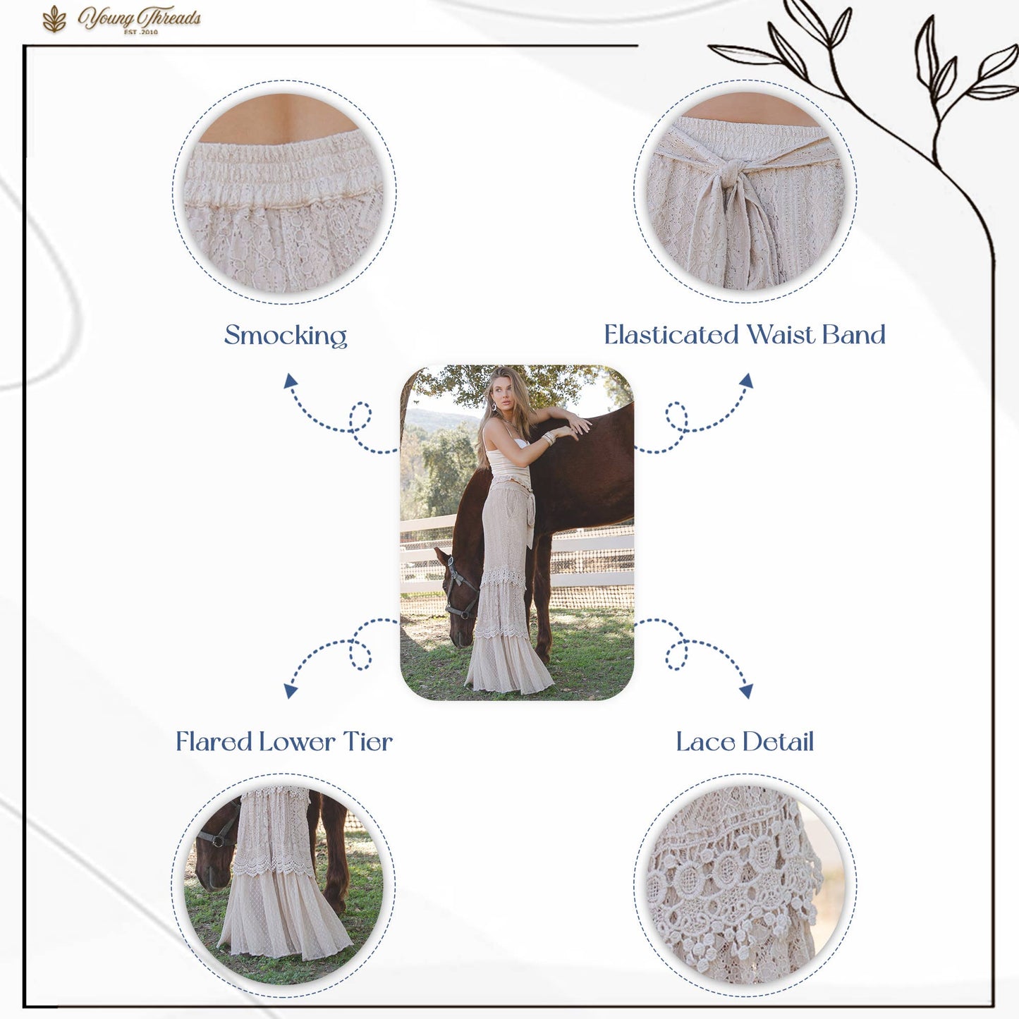Desert Dream Cloud Pant Tiered Lace & Net Trims - NEW — image 2