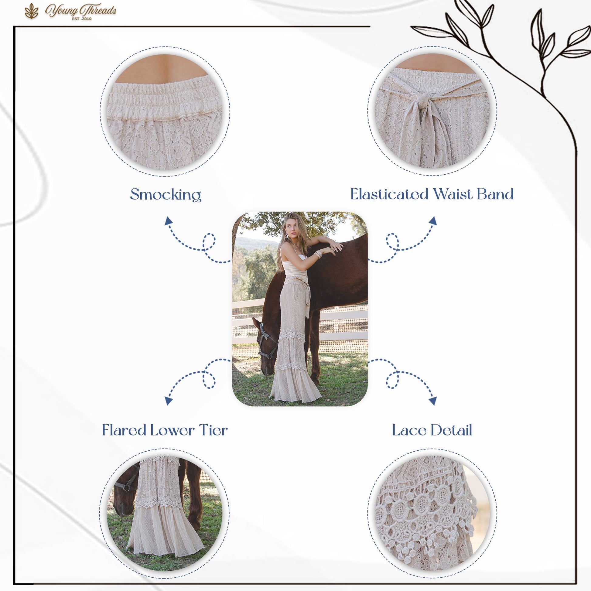 Desert Dream Cloud Pant Tiered Lace & Net Trims - NEW — image 2